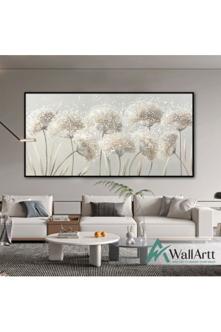 Flying Pollens Textured Partial Oil Painting