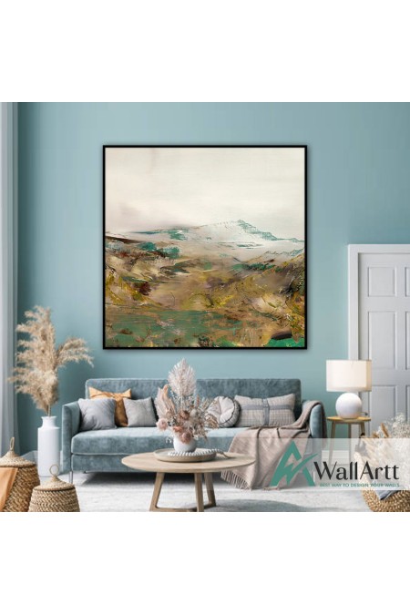 Abstract Mountain View Textured Partial Oil Painting