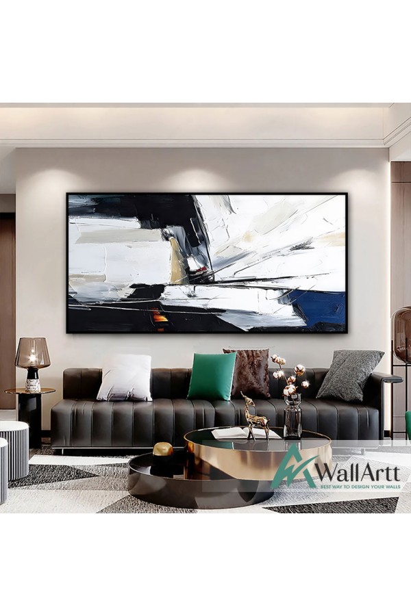 A Touch of Orange Textured Partial Oil Painting - Wall Art