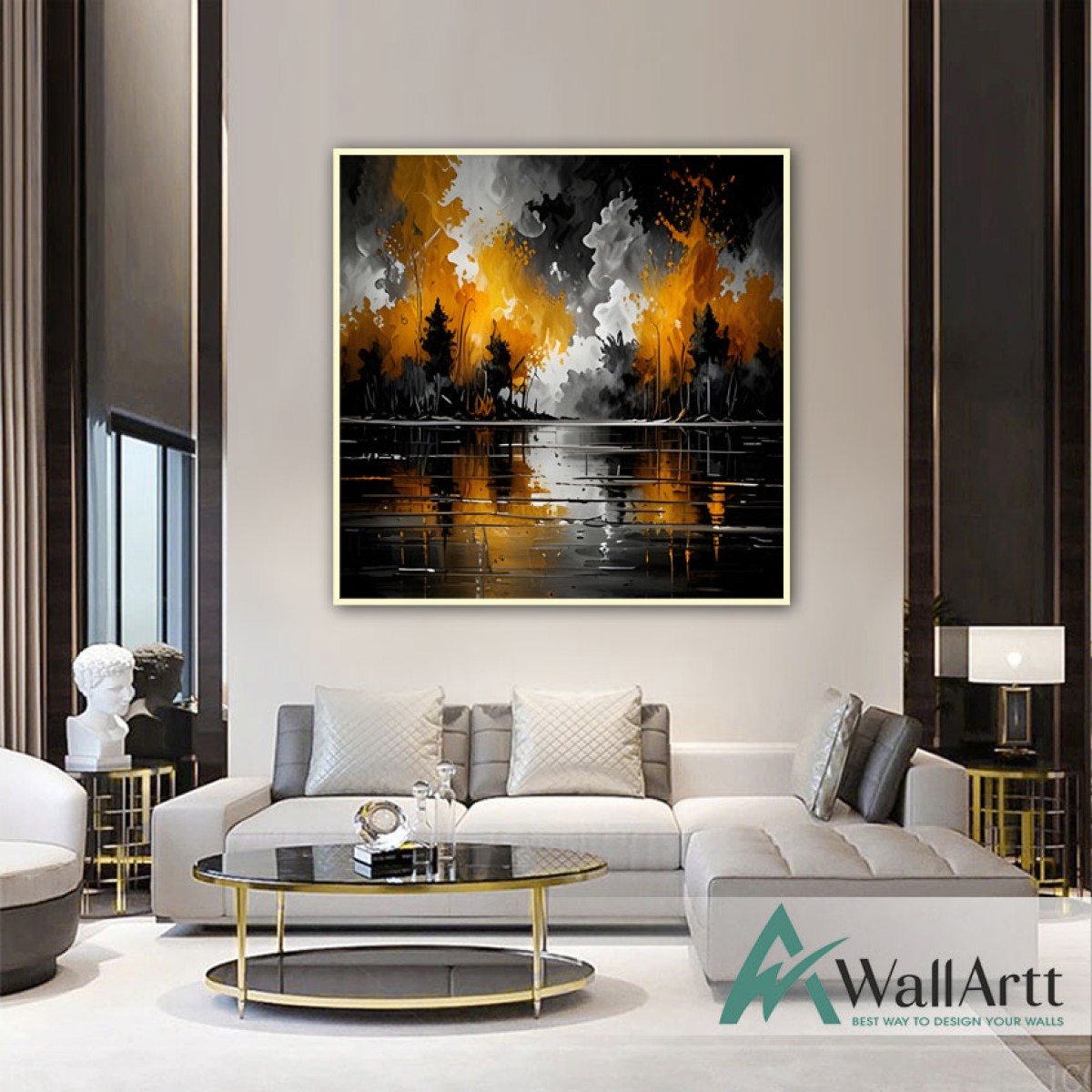 Scream of a Forest Textured Partial Oil Painting - Wall Art