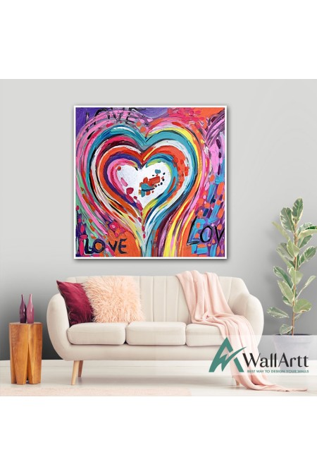 Love Textured Partial Oil Painting