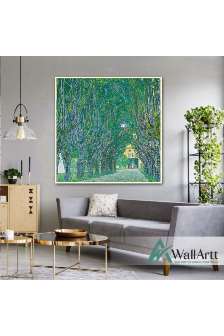 Gustav Klimt Avenue in Schloss Kammer Park Textured Partial Oil Painting