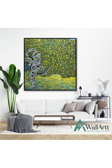 Gustav Klimt The Golden Apple Tree Textured Partial Oil Painting