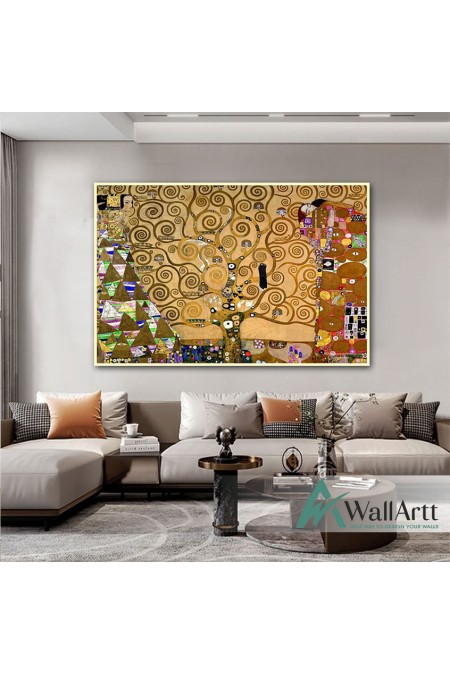 The Tree of Life by Gustav Klimt Textured Partial Oil Painting