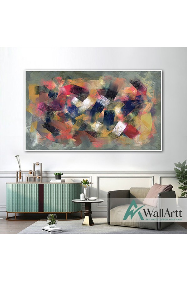 Colorful chaos Textured Partial Oil Painting