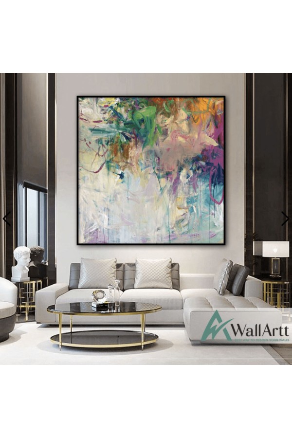 Abstract Tree Textured Partial Oil Painting