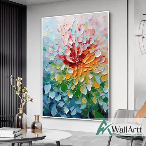 Color Sprinkles 3D Heavy Textured Partial Oil Painting