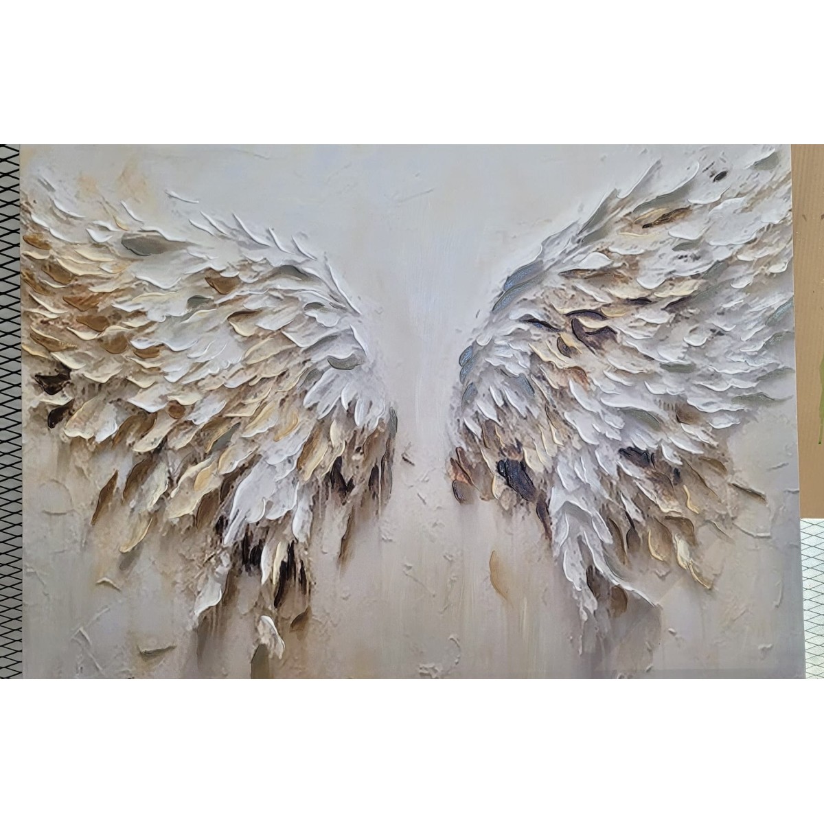 Abstract Wings 3D Heavy Textured Partial Oil Painting