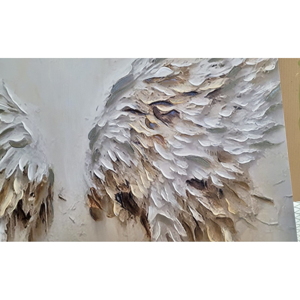 Abstract Wings 3D Heavy Textured Partial Oil Painting