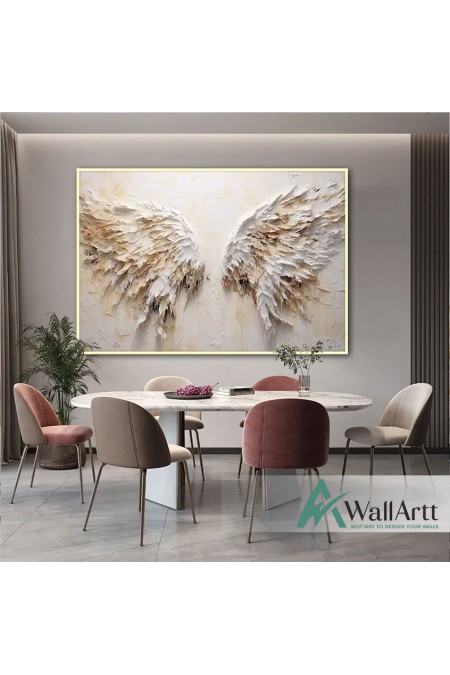 Abstract Wings 3D Heavy Textured Partial Oil Painting