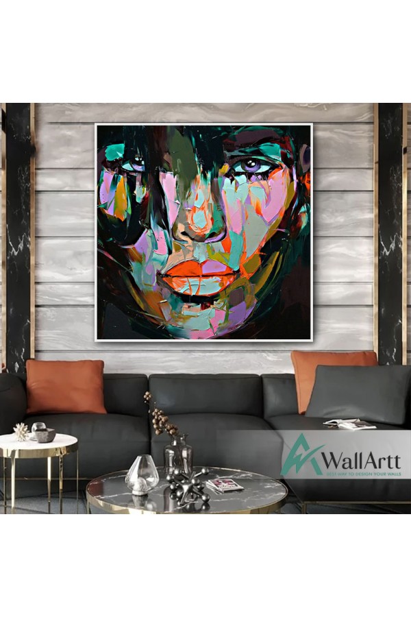 Face Textured Partial Oil Painting