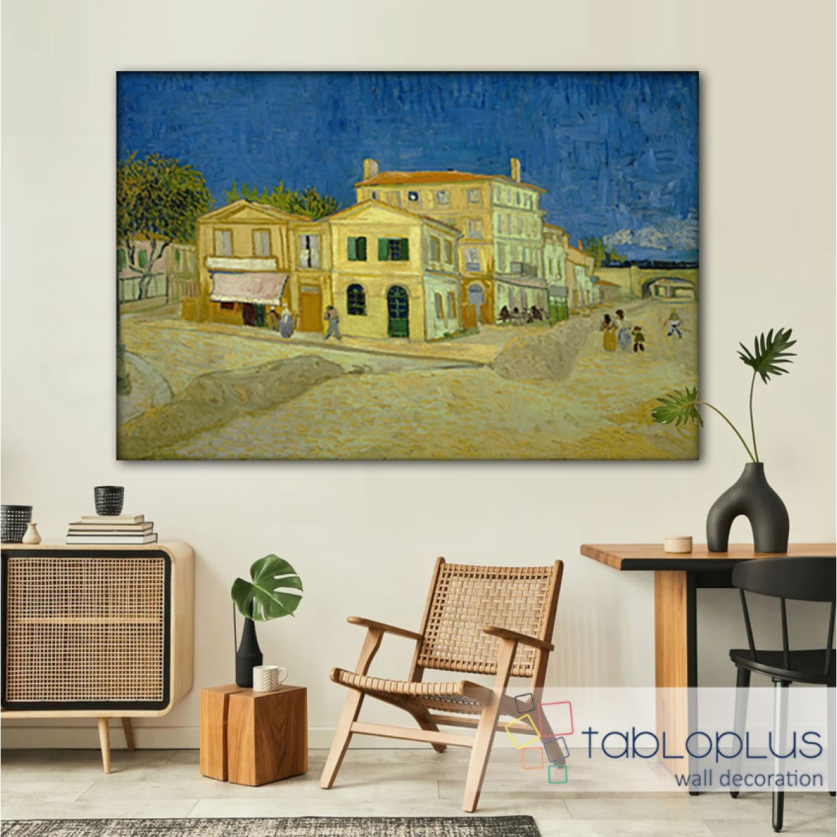 Vincent Van Gogh The Yellow House Textured Partial Oil Painting