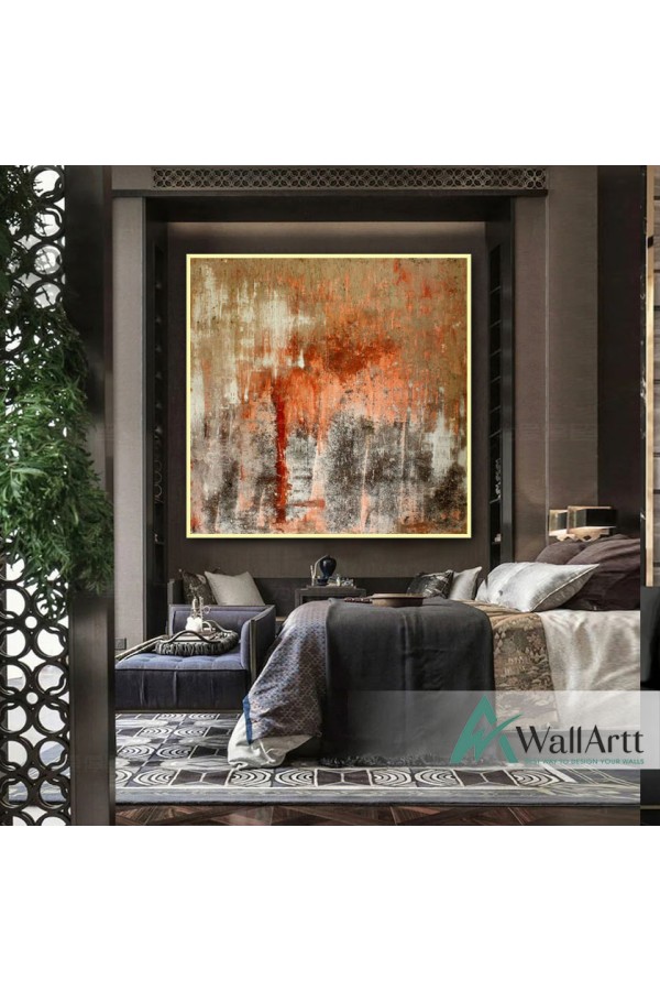 Abstract Soil Colours Textured Partial Oil Painting