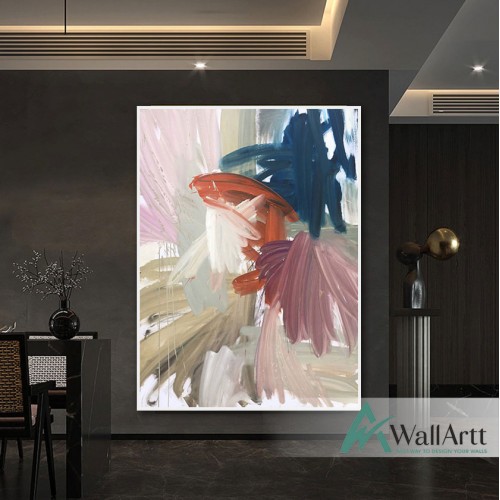 Abstract Matte Colours Textured Partial Oil Painting