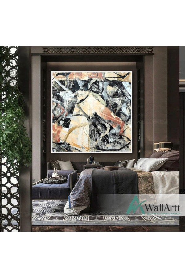 Abstract Complexty Textured Partial Oil Painting