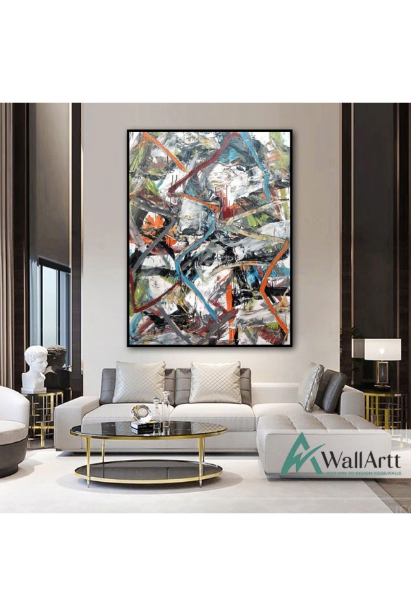 Abstract Colour Drawings Textured Partial Oil Painting