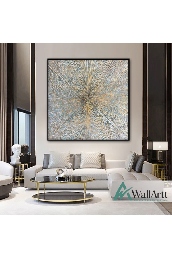 Gold Perspective Textured Partial Oil Painting