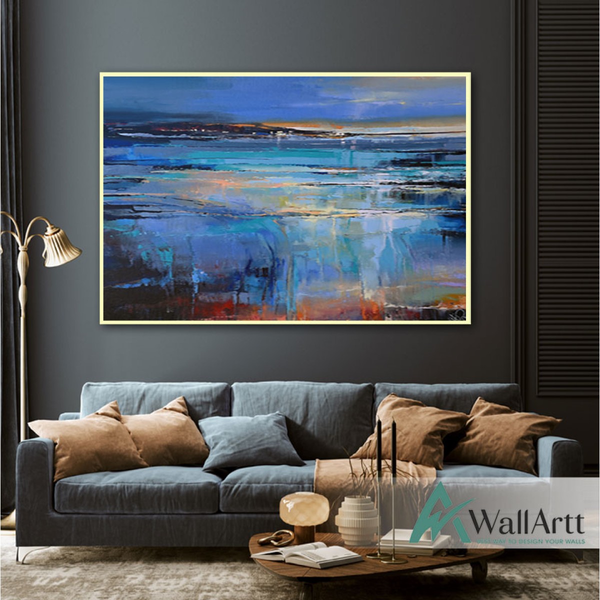 Abstract Nature Textured Partial Oil Painting