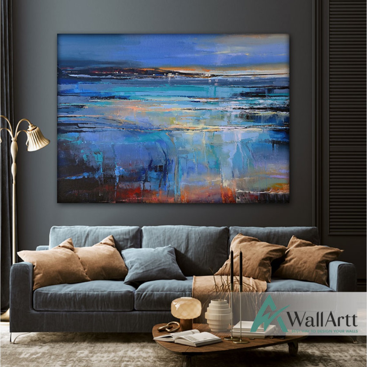 Abstract Nature Textured Partial Oil Painting