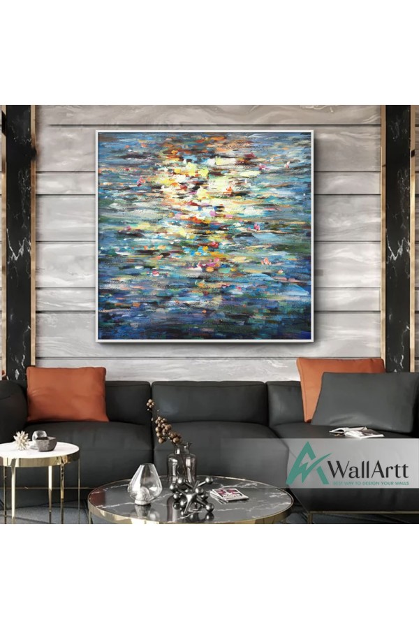 Abstract Sparcles Textured Partial Oil Painting
