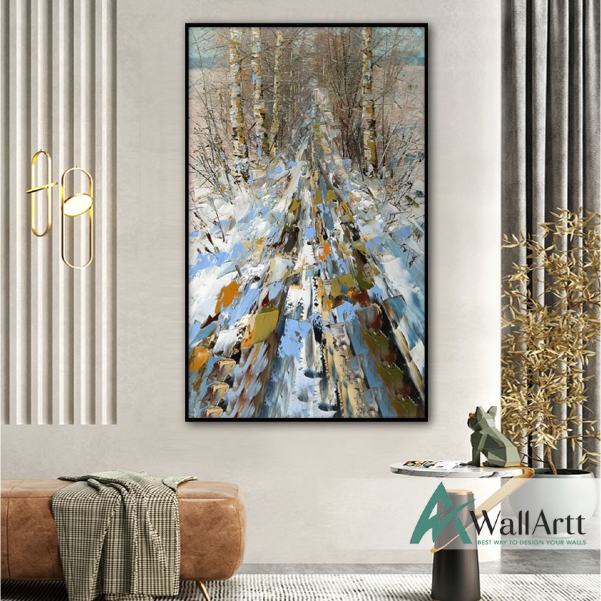Forest Path II Textured Partial Oil Painting