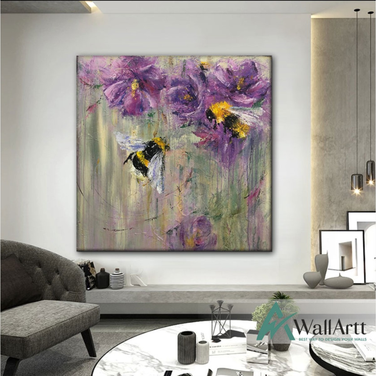 The Bee Textured Partial Oil Painting
