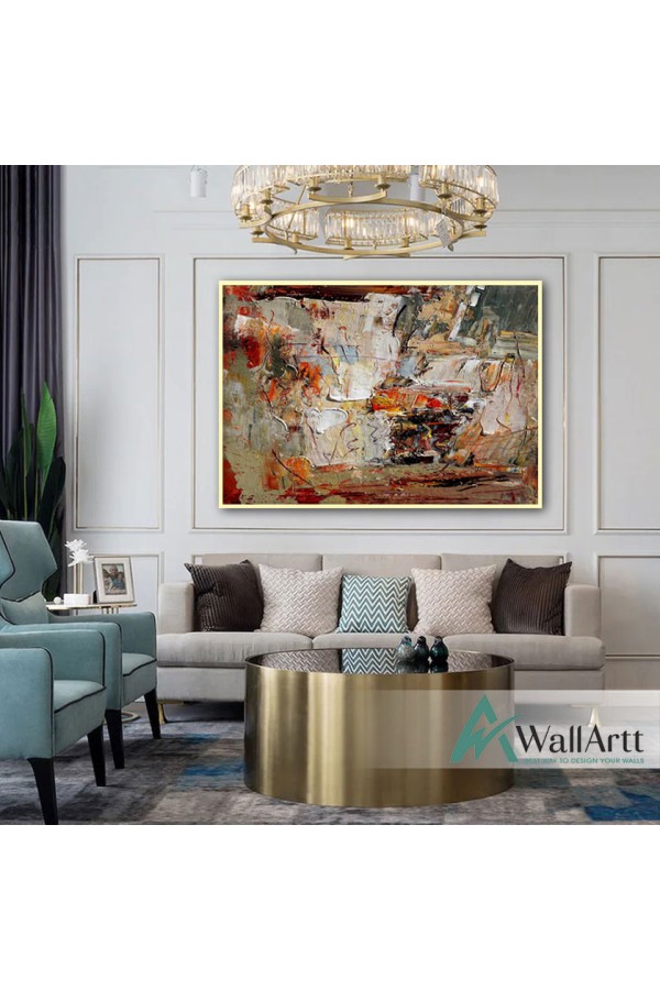 Abstract Crazy piece of Art Textured Partial Oil Painting