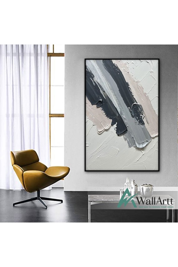 Soft Tones II Abstract 3d Heavy Textured Partial Oil Painting