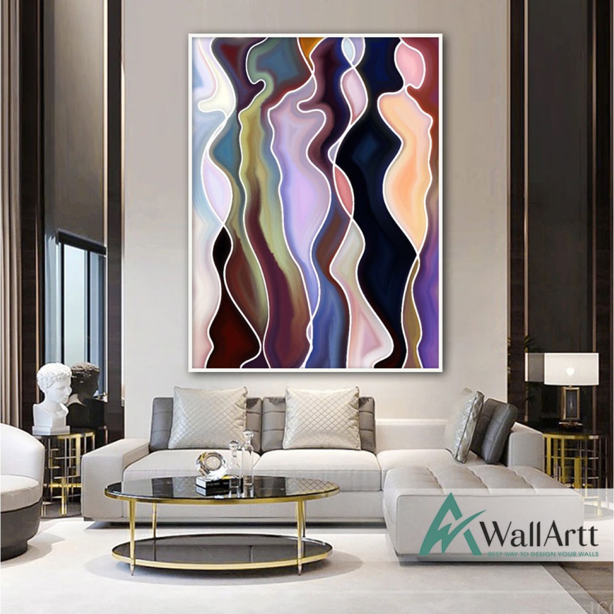The Curves Textured Partial Oil Painting