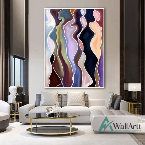 The Curves Textured Partial Oil Painting