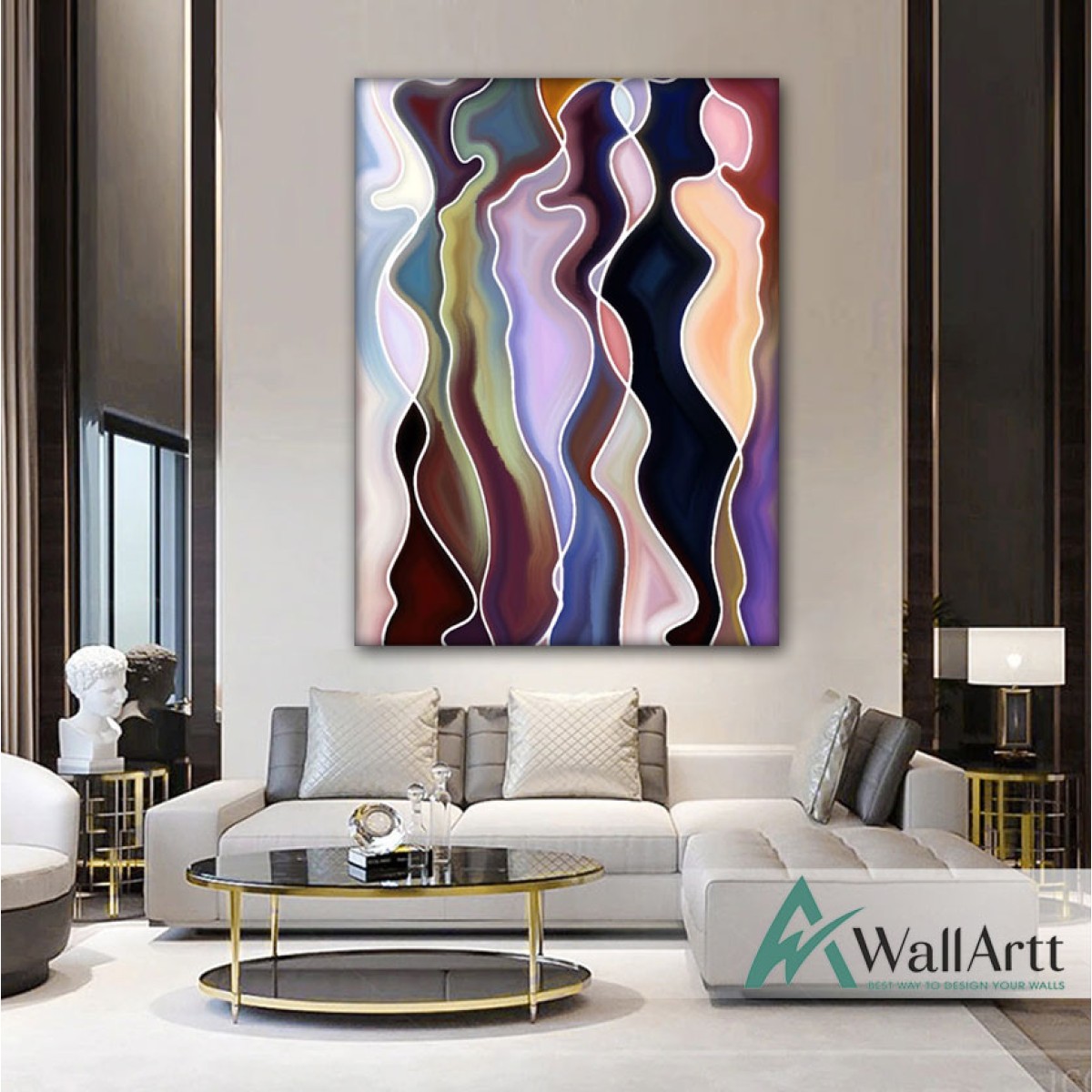 The Curves Textured Partial Oil Painting