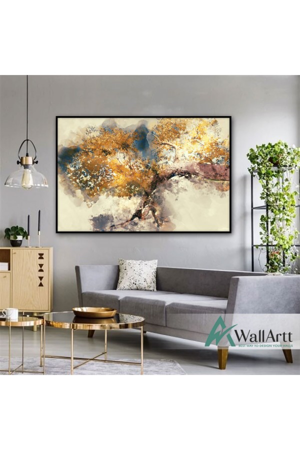 Tree in Dawn Textured Partial Oil Painting