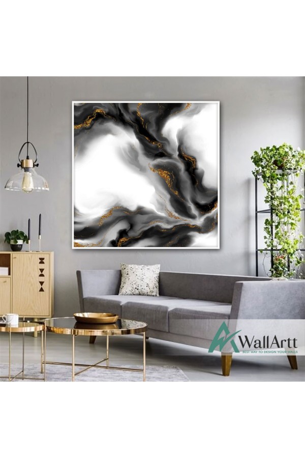 Gold in Fog Textured Partial Oil Painting
