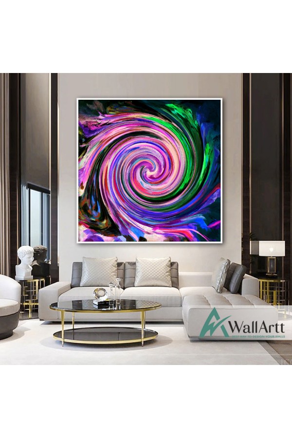 Deep Purple Textured Partial Oil Painting