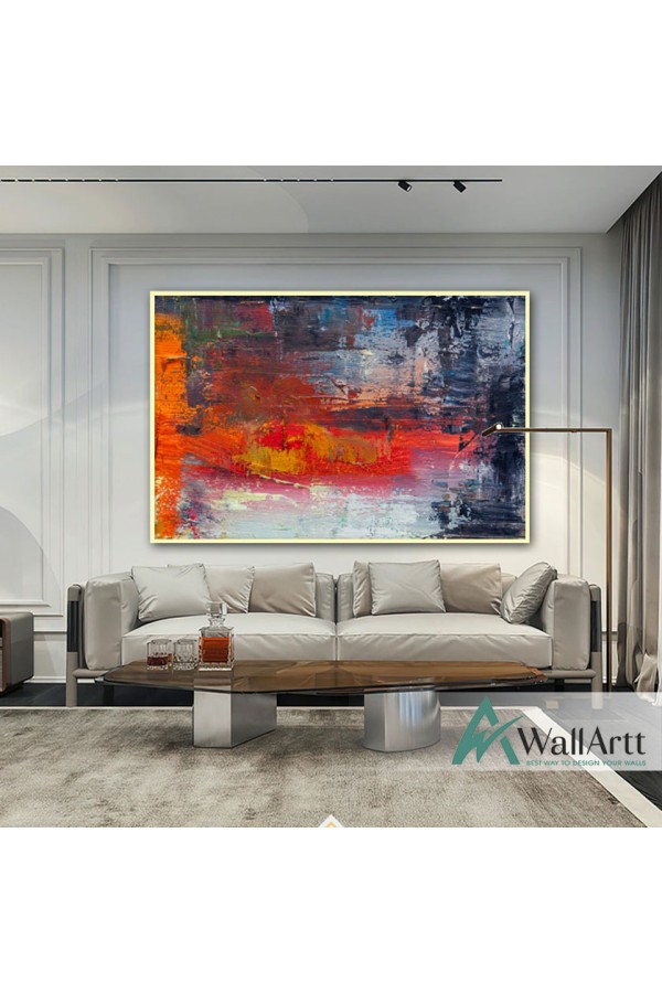Be Colorful Abstract Textured Partial Oil Painting