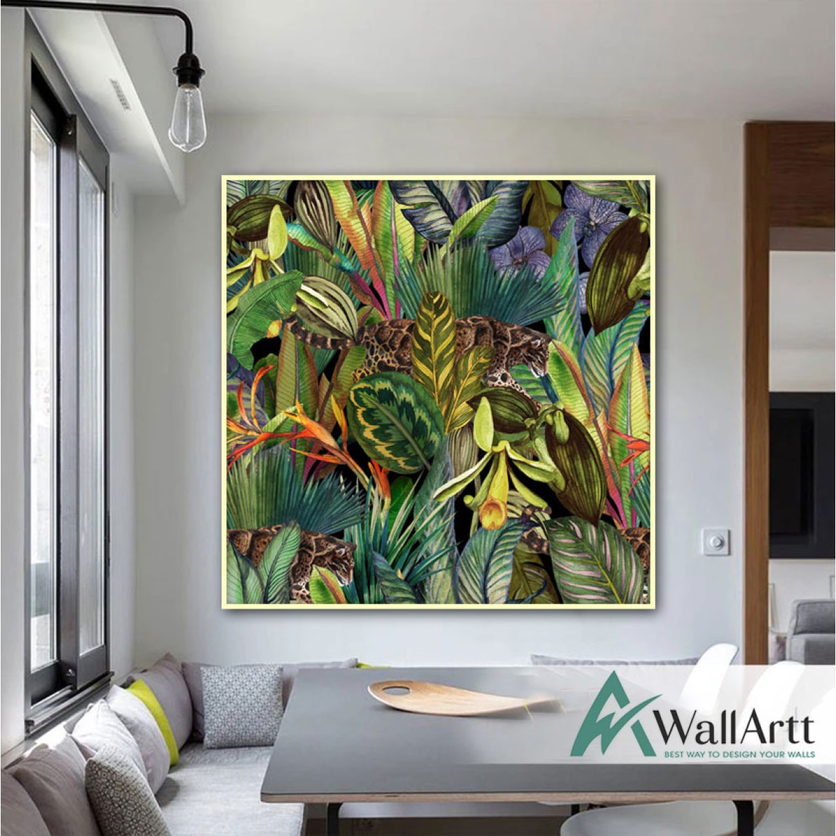 Tropic Forest Textured Partial Oil Painting