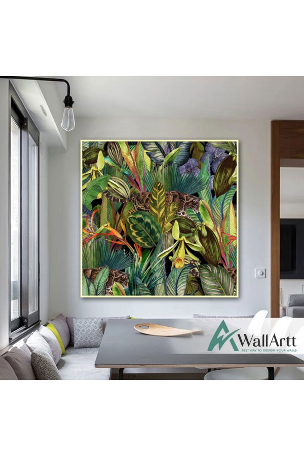 Tropic Forest Textured Partial Oil Painting