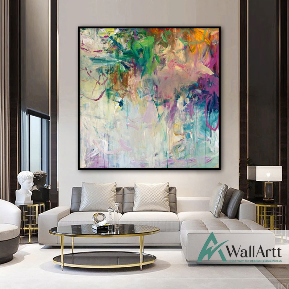 Abstract Tree Textured Partial Oil Painting