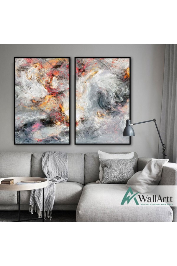Deep Universe 2 Piece Textured Partial Oil Painting