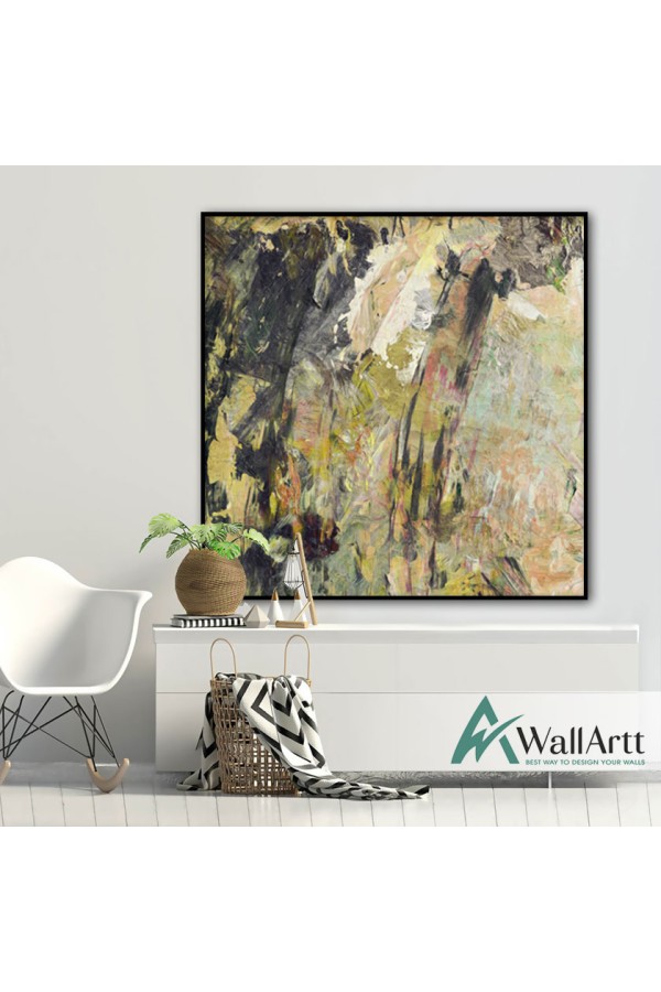 Deep Green Forest Textured Partial Oil Painting