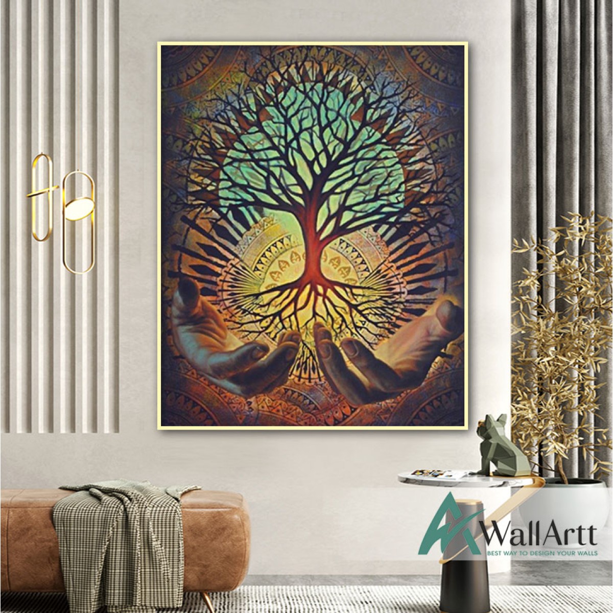 Tree of Life Textured Partial Oil Painting