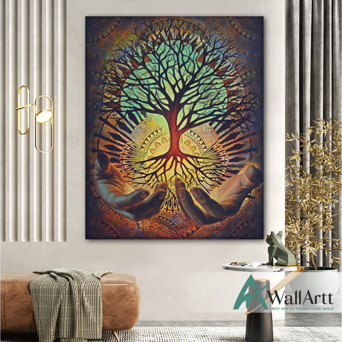 Tree of Life Textured Partial Oil Painting