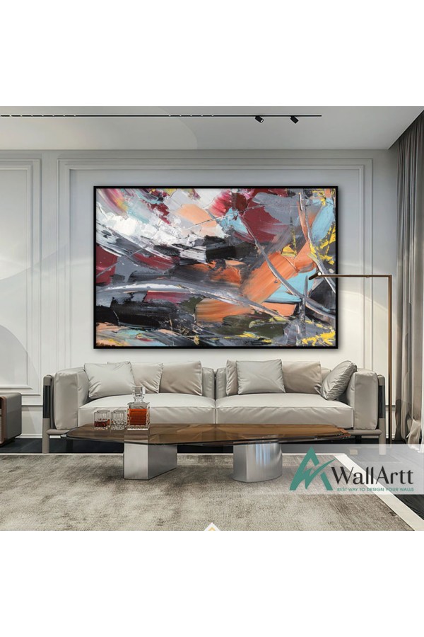Free Colours Abstract Textured Partial Oil Painting