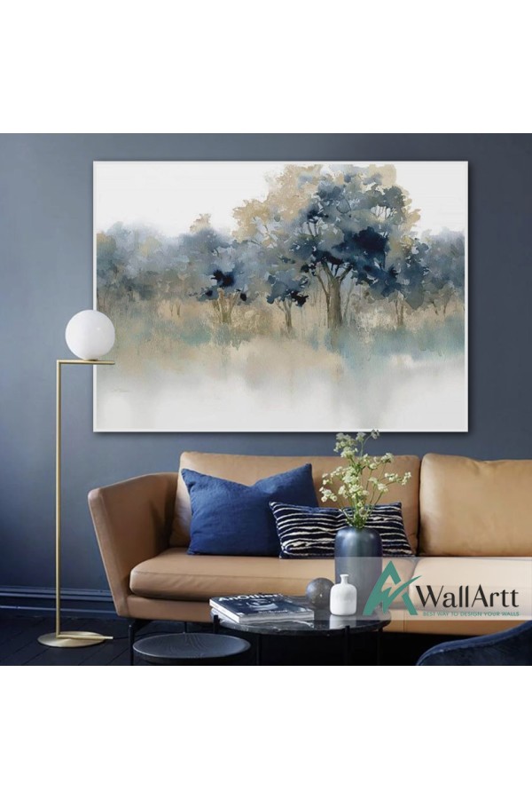 Abstract Forest n Trees Textured Partial Oil Painting