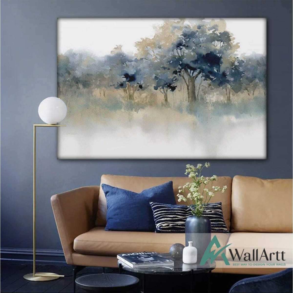 Abstract Forest n Trees Textured Partial Oil Painting