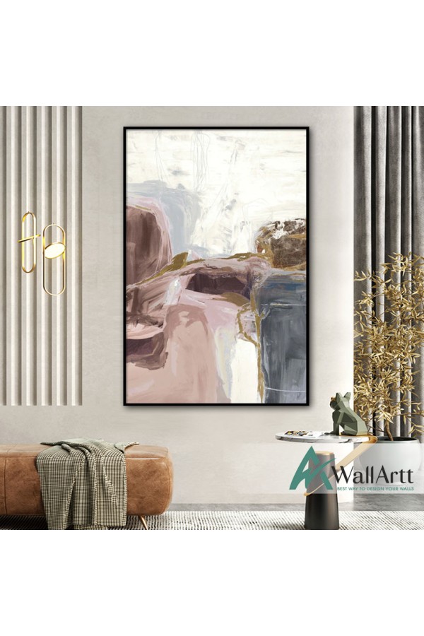 Pink Blush II Textured Partial Oil Painting