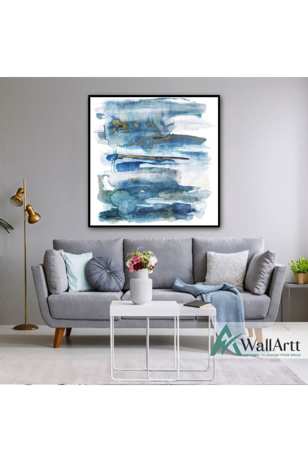 Shades Of Blue II Textured Partial Oil Painting