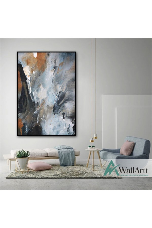 Desert Storm Abstract Textured Partial Oil Painting