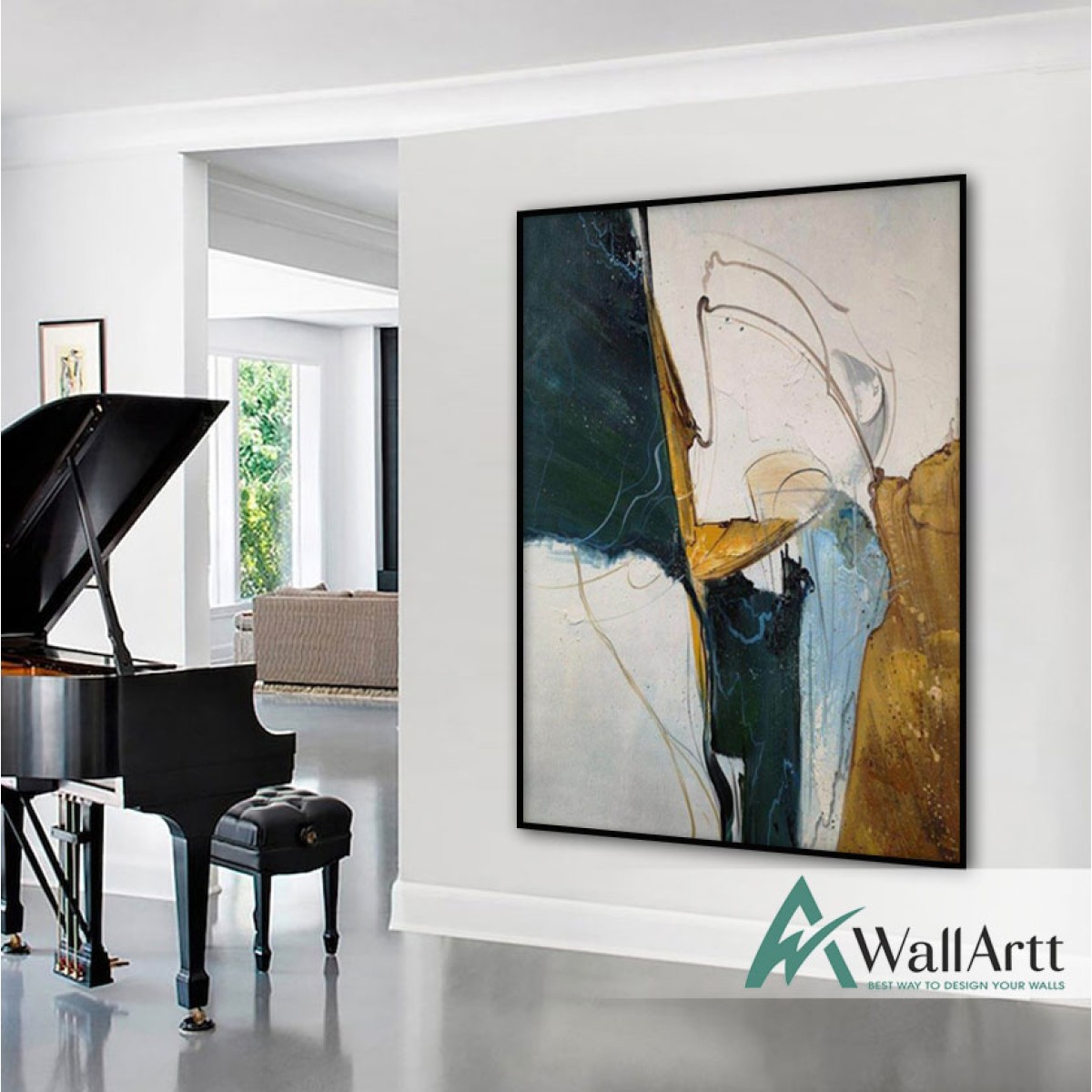 Abstract Minimal Textured Partial Oil Painting