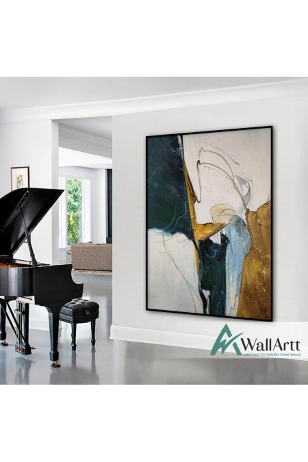Abstract Minimal Textured Partial Oil Painting